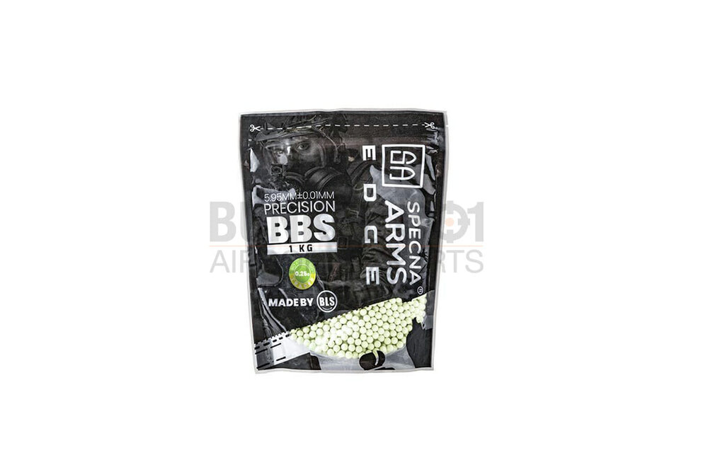 SPECNA ARMS 0.25g EDGE&trade; Tracer BIO Precision BBs - 1kg - Green