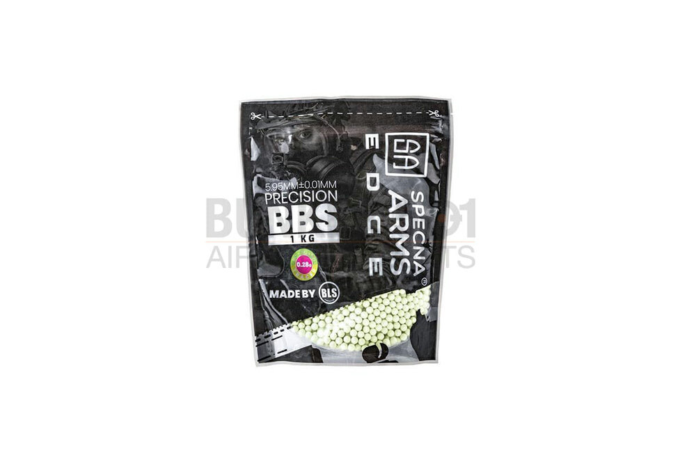 SPECNA ARMS 0.28G EDGE&trade; Tracer BIO Precision BBs - 1kg - Green