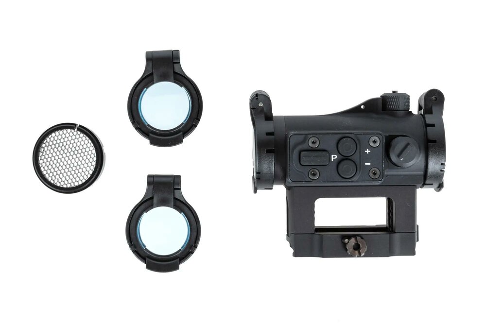 JJ AIRSOFT   ZV-1 red dot sight with high/low QD mount Zwart