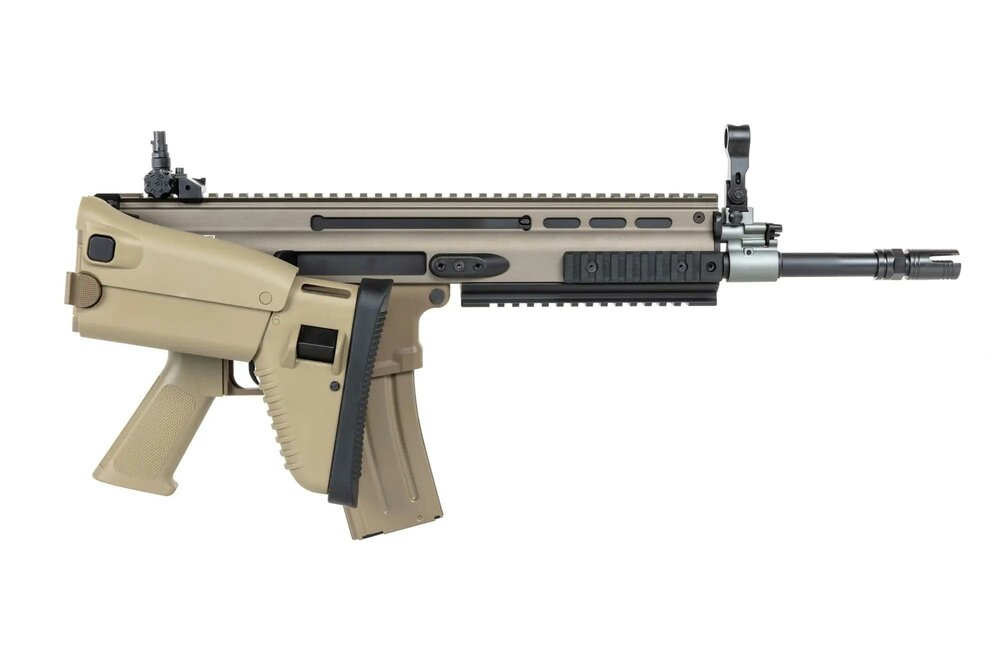 CYBERGUN  x FN HERSTAL SCAR-L assault rifle with transport case Tan