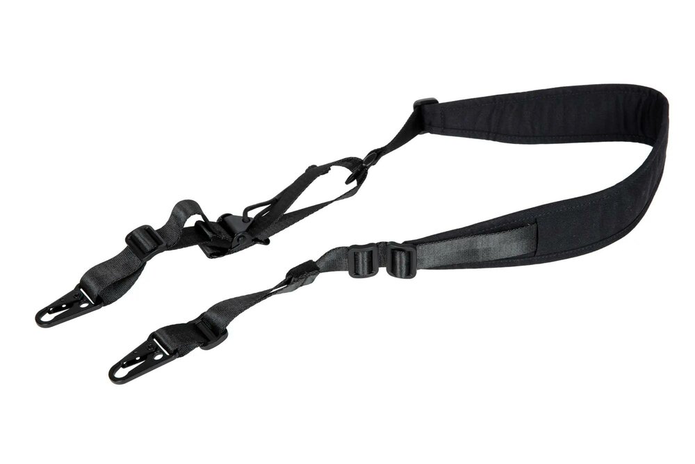 Adjustable 2-point Tactical Sling with Padding - Black