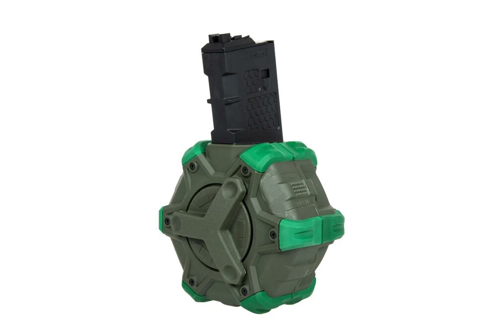 WE green gas drummag for M4/16 replicas  - Olive