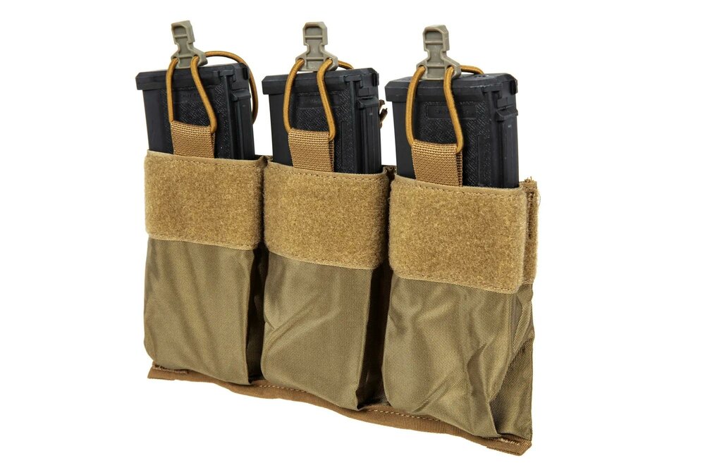 Triple tactical insert for 7.62 mm magazines Wosport Coyote Brown