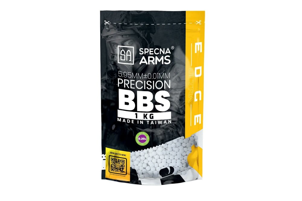 SPECNA ARMS EDGE ULTRA&trade; BIO precision bb&#039;s 0.20g - 1 kg - white