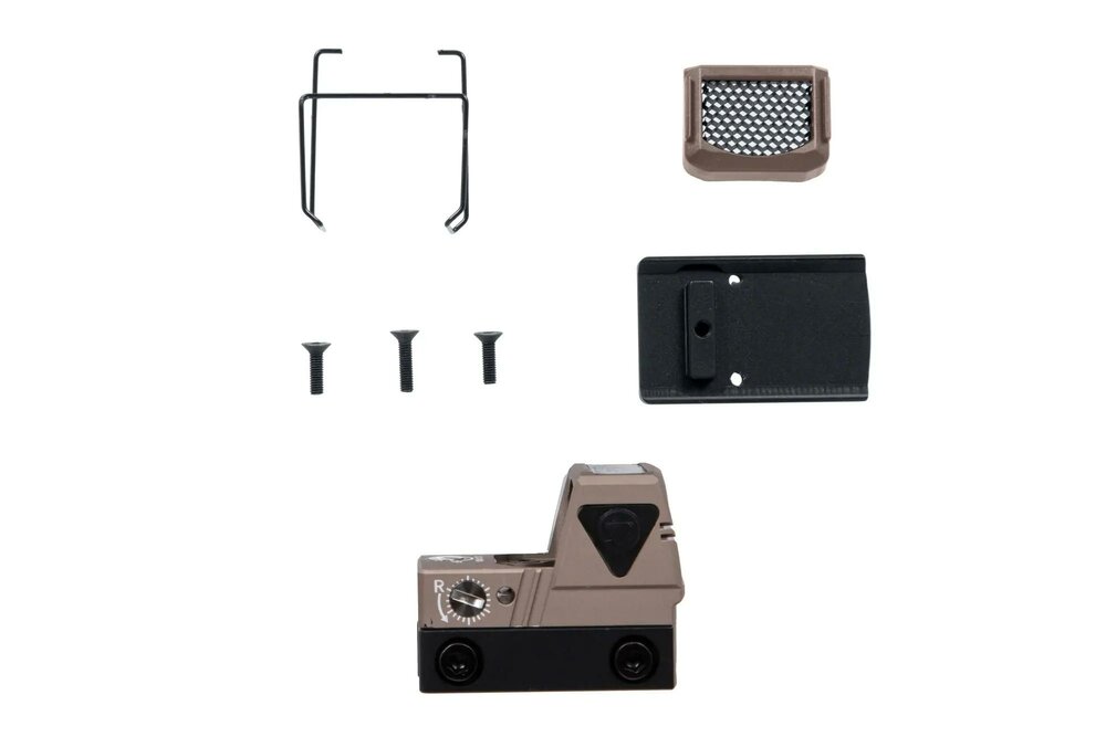 JJ AIRSOFT Collimator xFORCE MINI Solar Powered Flat Dark Earth