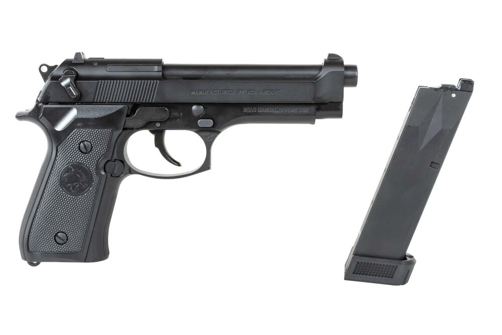 ICS BLE-BM9 Dual Power Zwart (with CO2 magazine)
