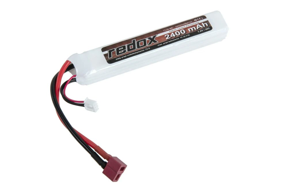 REDOX lipo 2400 mAh 7.4 V 30C SC Deans battery