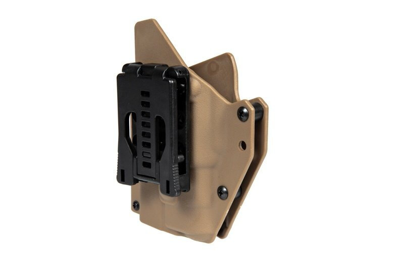 Composite Holster for G17 Replicas with Tactical Flashlight - Dark Earth