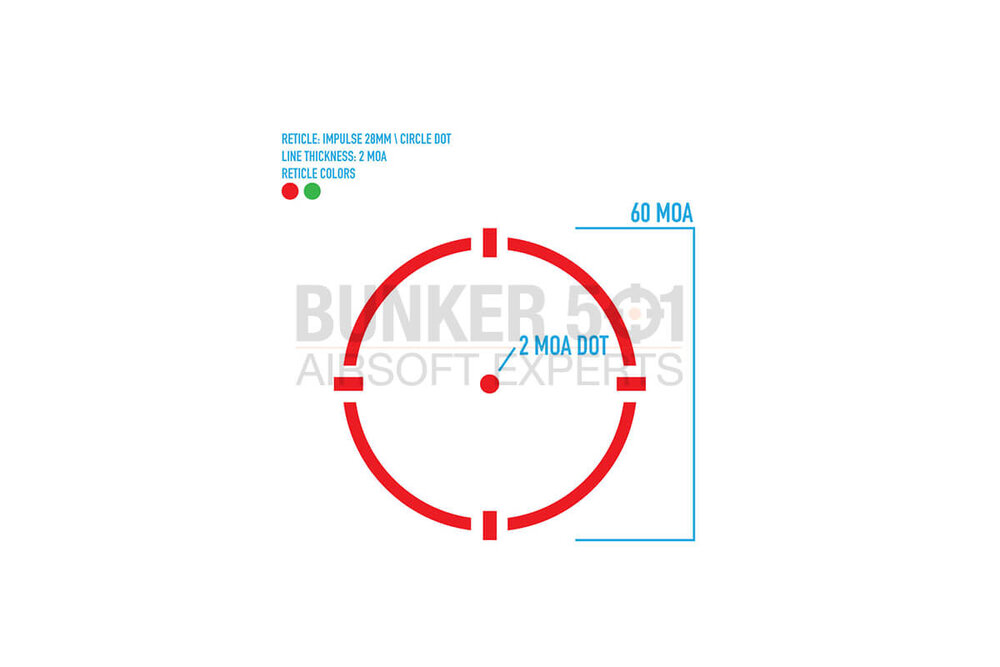 FIREFIELD FF26027 Impulse 1X28 Red Dot Sight With Red Laser