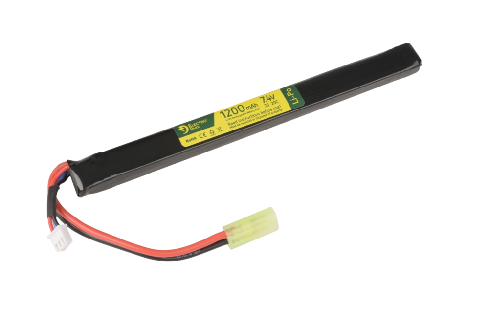 ELECTRO RIVER LiPo 7.4 V 1200mAh 20/40C Battery - Under AK Dust Cover