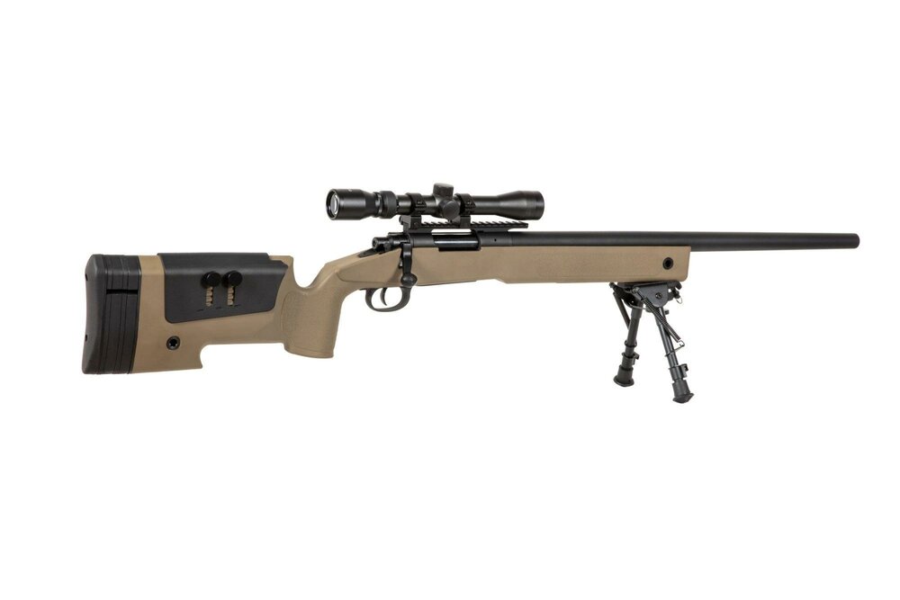 SPECNA ARMS SA-S02 CORE&trade; Sniper Rifle  with Scope and Bipod - Tan