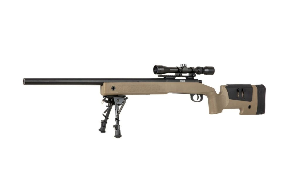 SPECNA ARMS SA-S02 CORE&trade; Sniper Rifle  with Scope and Bipod - Tan