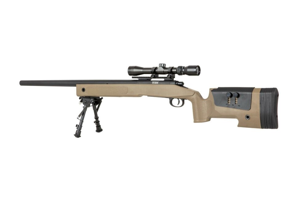 SPECNA ARMS SA-S02 CORE&trade; Sniper Rifle  with Scope and Bipod - Tan