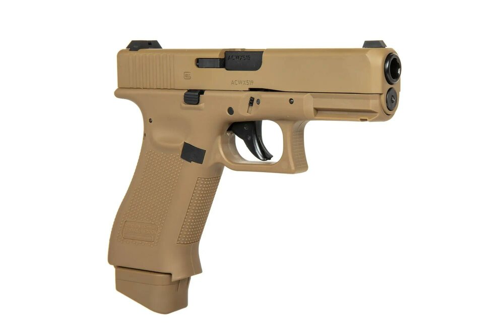 GBB Glock 19X CO2 pistol replica - coyote