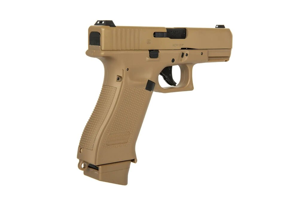 GBB Glock 19X CO2 pistol replica - coyote