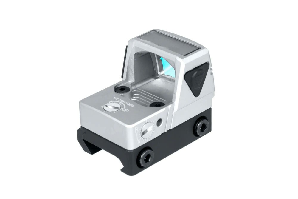 JJ AIRSOFT Collimator xFORCE MINI Solar Powered Silver