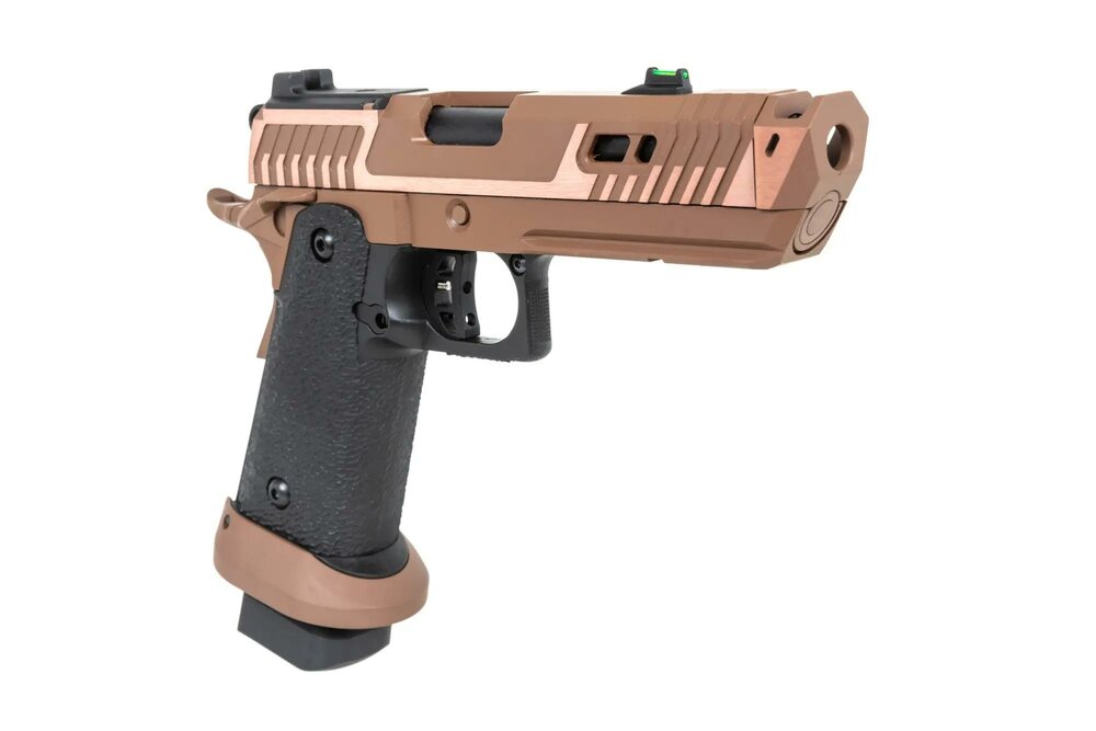 SRC Sahara Viper DUAL POWER pistol with carrying case and green gas magazine Flat Dark Earth