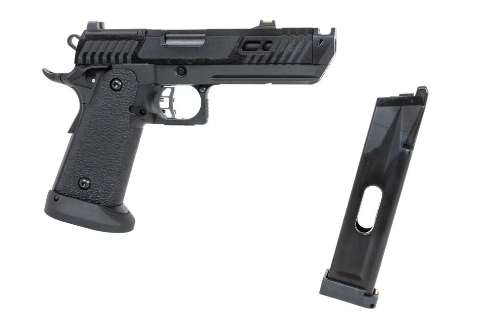 SRC Dark Viper DUAL POWER pistol with CO2 magazine Black