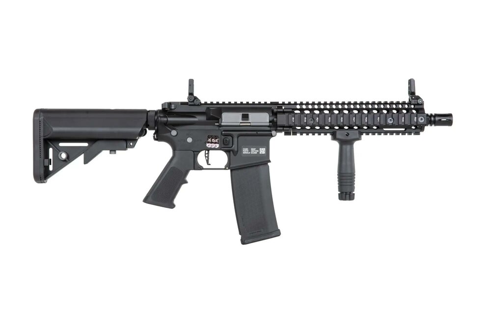 Specna Arms Daniel Defense&reg; MK18 SA-P19 Prime&trade; Aster II ETU airsoft Carbine with Brushless Motor Black