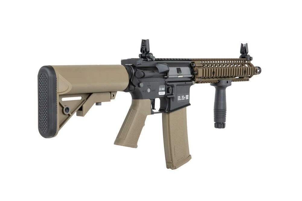 Specna Arms Daniel Defense&reg; MK18 SA-P19 Prime&trade; Aster II ETU airsoft carbine with Chaos Bronze brushless motor