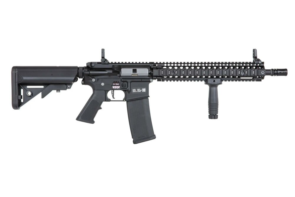 Specna Arms Daniel Defense&reg; MK18 SA-P26 Prime&trade; Aster II ETU airsoft Carbine with Brushless Motor Black