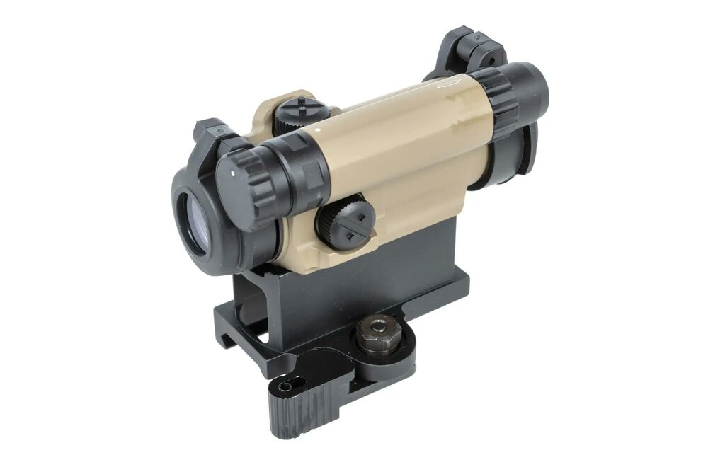 JJ Airsoft M5 red dot sight with QD Tan mount