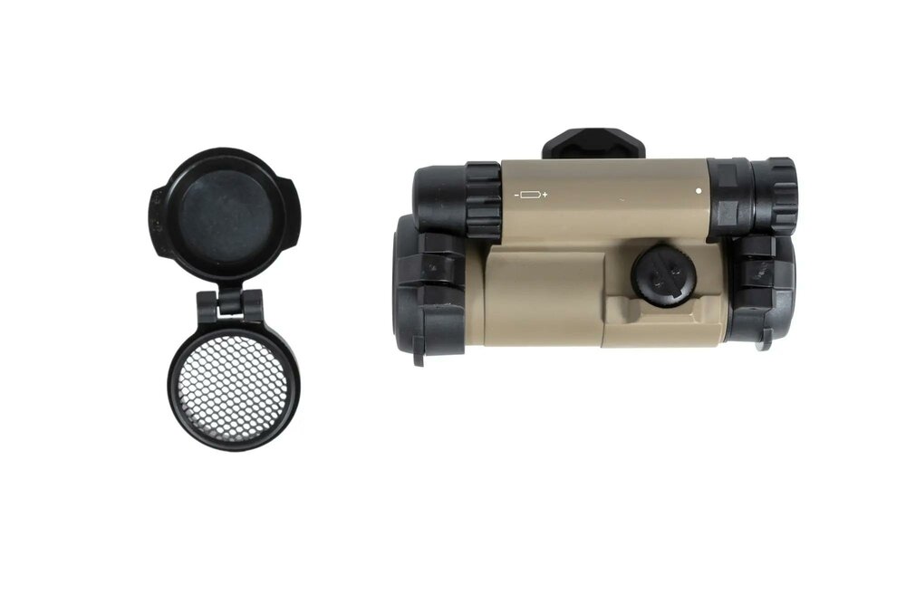 JJ Airsoft M5 red dot sight with adjustable mount Tan