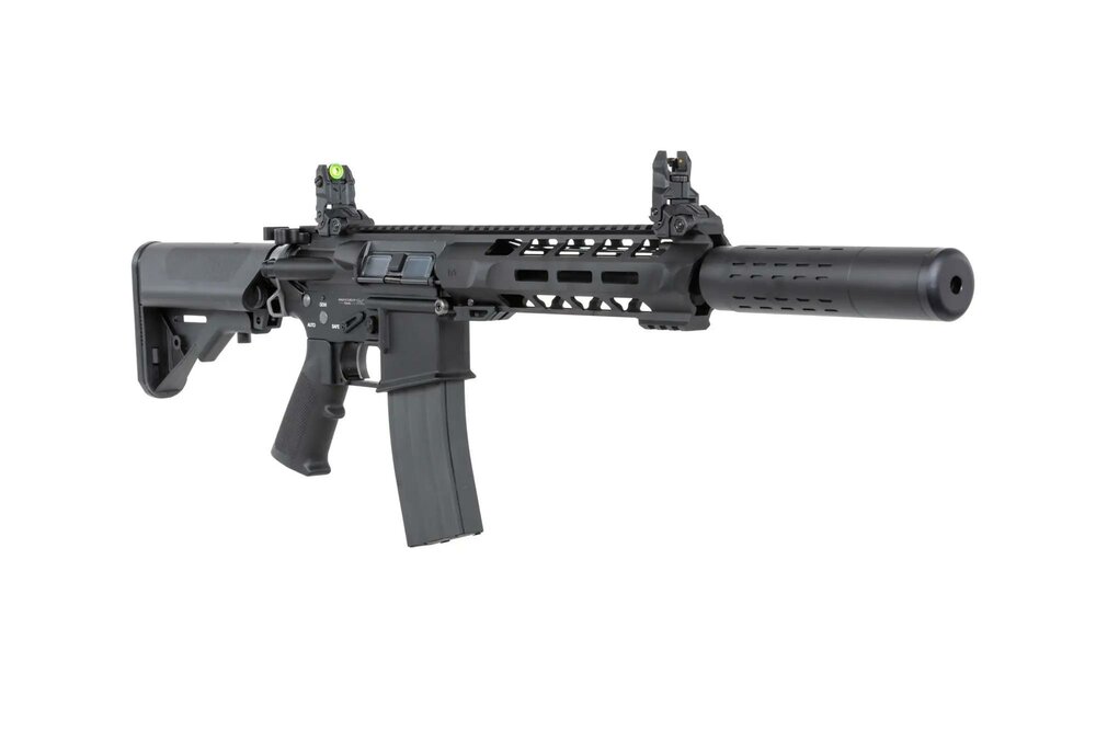  SRC DUAL POWER SR4 ZAROS-S GBB carbine with green gas magazine