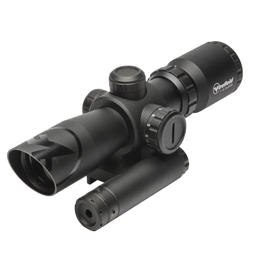 FIREFIELD FF13063 Barrage 1.5-5x32 Riflescope with Green Laser