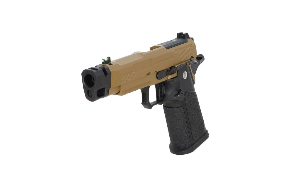 ARCTURUS Vanguard 4.3" Hi-Capa GBB Optics Ready Airsoft Pistol with Half-Tan Compensator