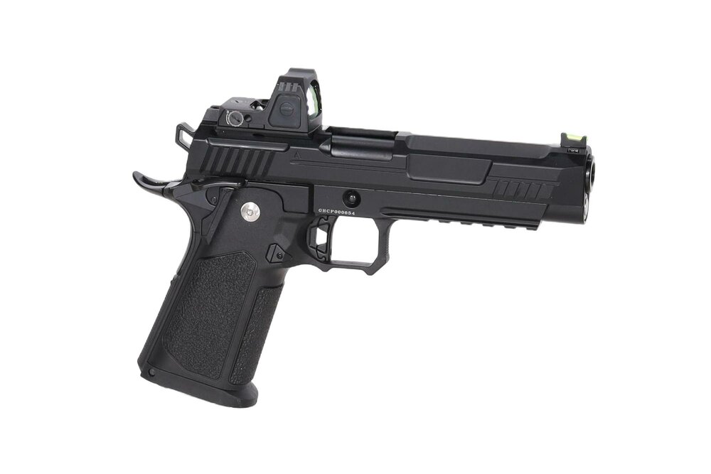 ARCTURUS Vanguard 5" Hi-Capa GBB Optics Ready met ARS-1 Red Dot &ndash; Zwart