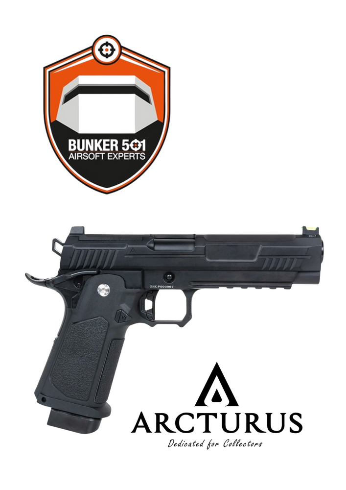 ARCTURUS Vanguard 5" Hi‑Capa GBB | Optics‑ready gas pistol (Black)