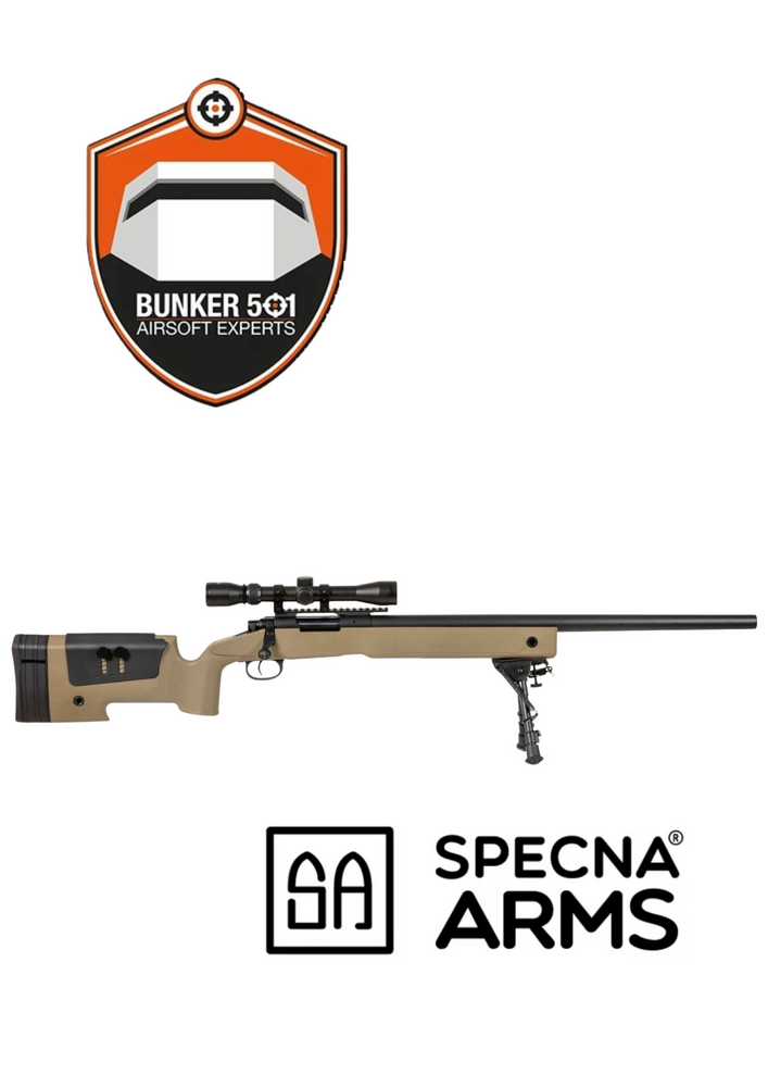 SPECNA ARMS SA-S02 CORE&trade; Sniper Rifle  with Scope and Bipod - Tan