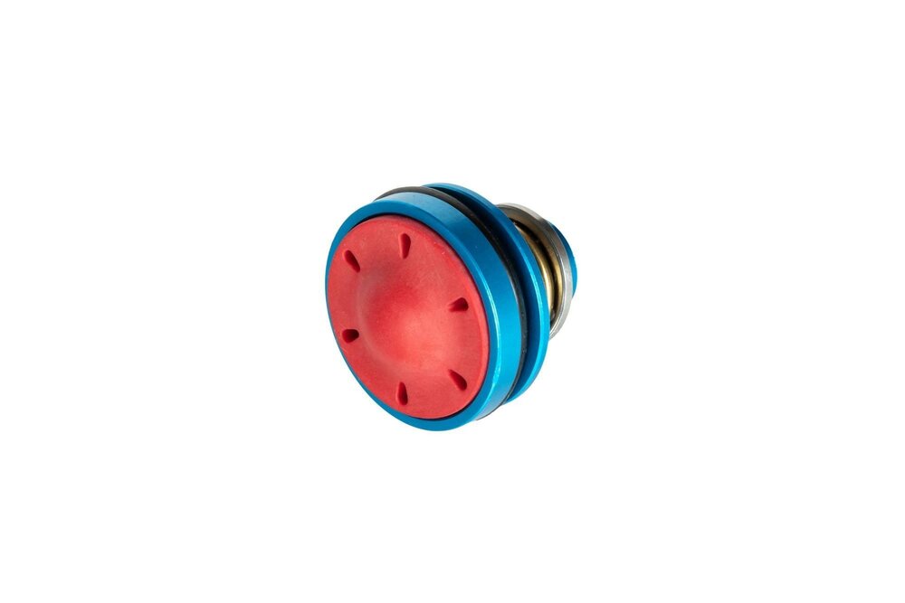 Ball-bearing, silenced CNC piston head