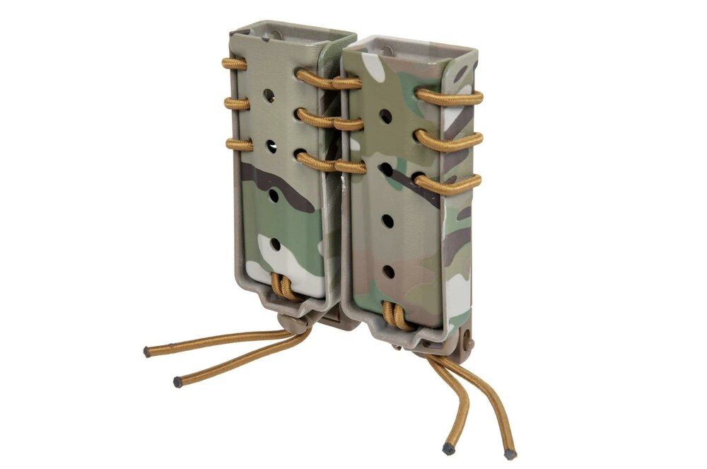 Carrier for 2 9mm magazines Wosport Urban Assault Long Quick Pull Multicam