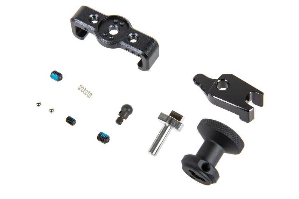Enlarged Type 2 TTI Airsoft reloading lever with fire selector for AAP01 Black