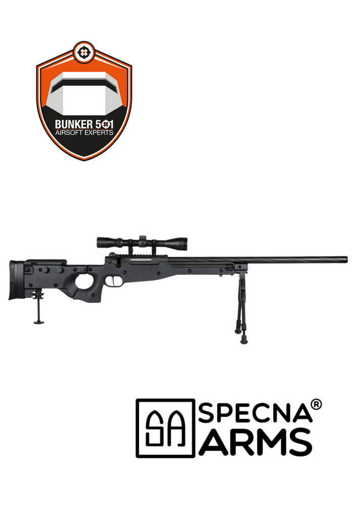 SPECNA ARMS  SA-S14 sniper with scope and bipod Black