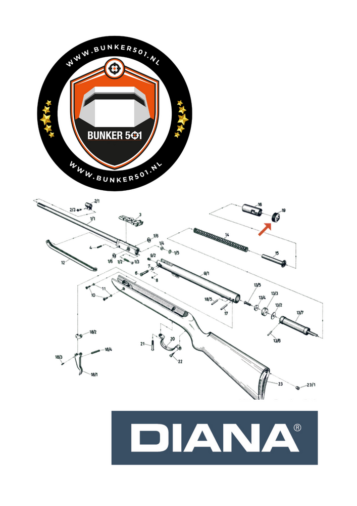 DIANA 30030100 Abschlussdeckel mod. 25