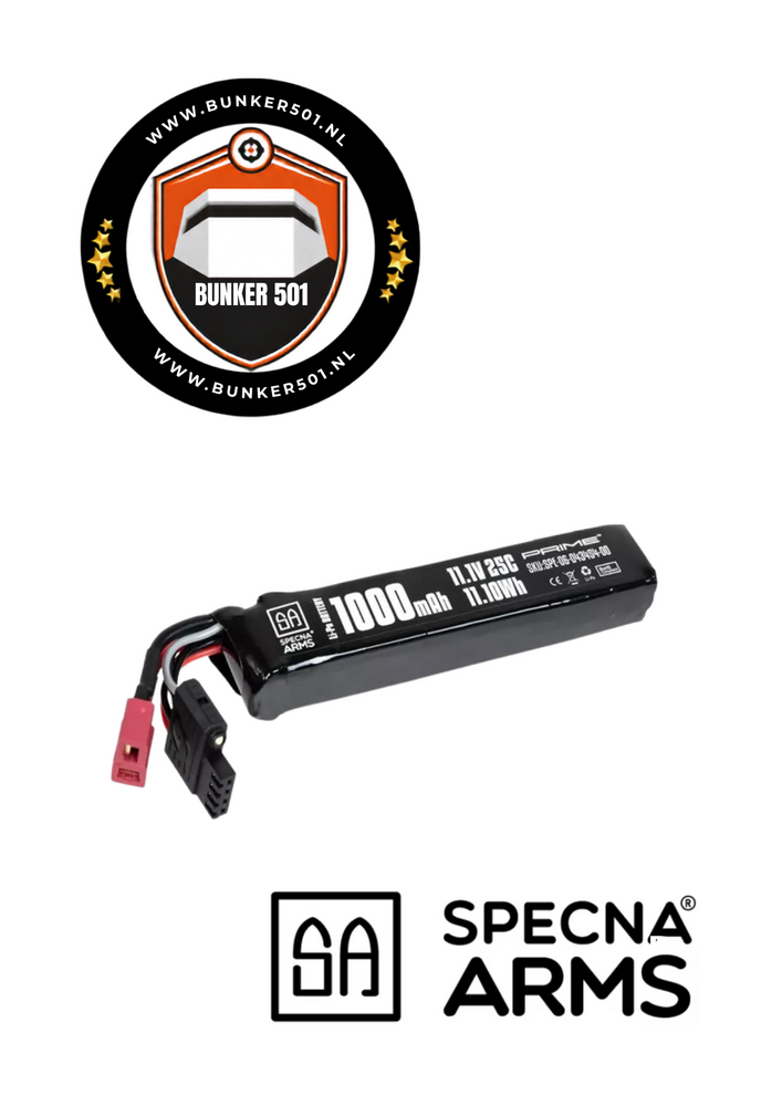 SPECNA ARMS x GENS ACE 1000mAh 25C 11.1V Deans G-tech lipo