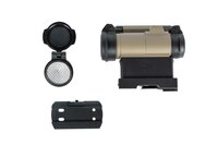 JJ AIRSOFT M5 red dot sight with low/QD Tan mount