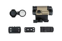 JJ AIRSOFT  M5 red dot sight with 3 mounts Tan