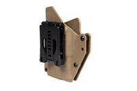 Composite Holster for G17 Replicas with Tactical Flashlight - Dark Earth