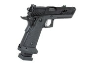 airsoft SRC Dark Viper DUAL POWER pistol with carrying case and green gas magazine Black