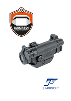 JJ Airsoft M5 low mount red dot sight Black