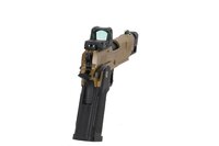 Arcturus Vanguard 4.3" Hi-Capa GBB OR airsoft pistol with ARS-1 red dot sight + compensator Half-Tan