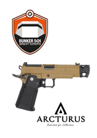 ARCTURUS Vanguard 4.3" Hi-Capa GBB Optics Ready Airsoft Pistol with Half-Tan Compensator