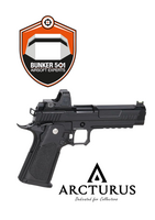 ARCTURUS Vanguard 5" Hi-Capa GBB Optics Ready met ARS-1 Red Dot &ndash; Zwart