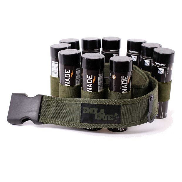 Belt for 10 smokers - Enola gaye Color, Green-Tan-Black