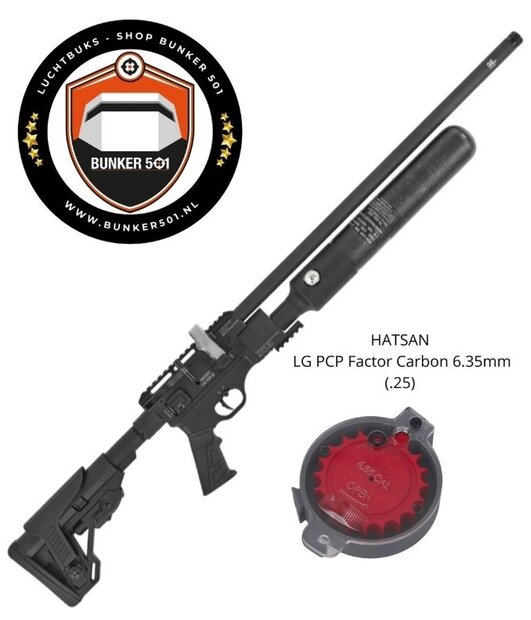 HATSAN Factor Carbon PCP Air Rifle .25 (6.35mm) 