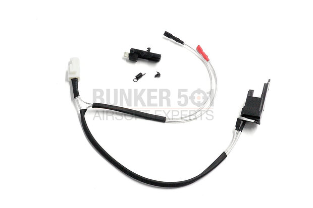 MODIFY Low resistance Wire Set for AK47S series (Front) with Silver-plated cord Tamiya Plug